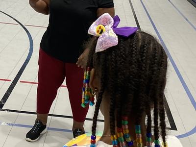 Hazel teaching students