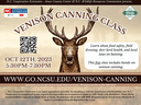Free vension canning class on Oct 12th, 2023 530pm-730pm. Hands on canning and education