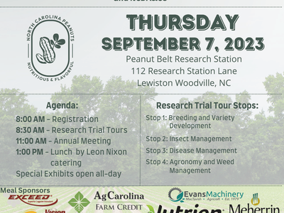 NC Peanut Growers Association 71st Annual Field Day & Meeting — Thursday September 7, 2023