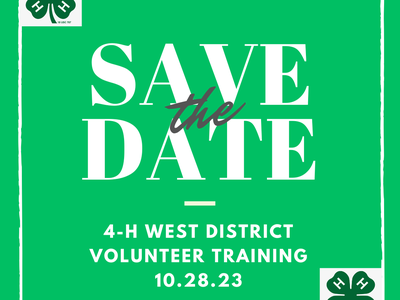 West District 4-H Volunteer Conference Save the Date