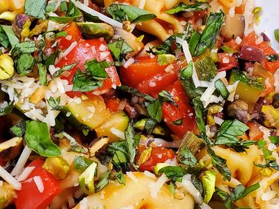 Pasta Primavera on a plate