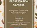home food preservation classes