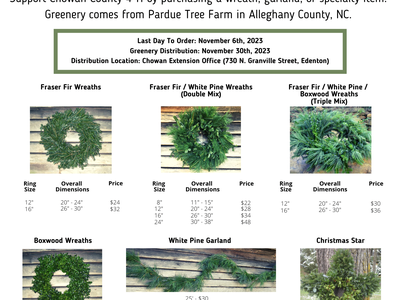 2023 Wreath & Garland Fundraiser flyer 