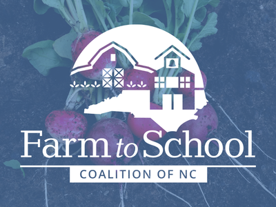 decorative image with farm to school coalition logo