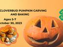 4-H Cloverbud Pumpkin carving and baking pumpkin muffins and carved pumpkin