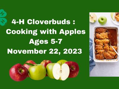 4-H cloverbuds cooking with apples