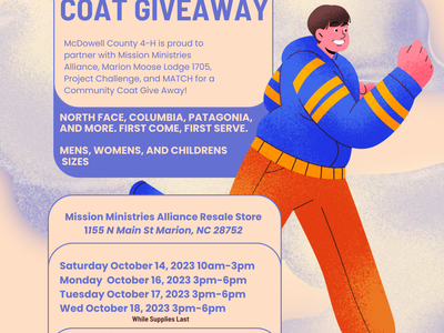 Coat Giveaway Flyer in English
