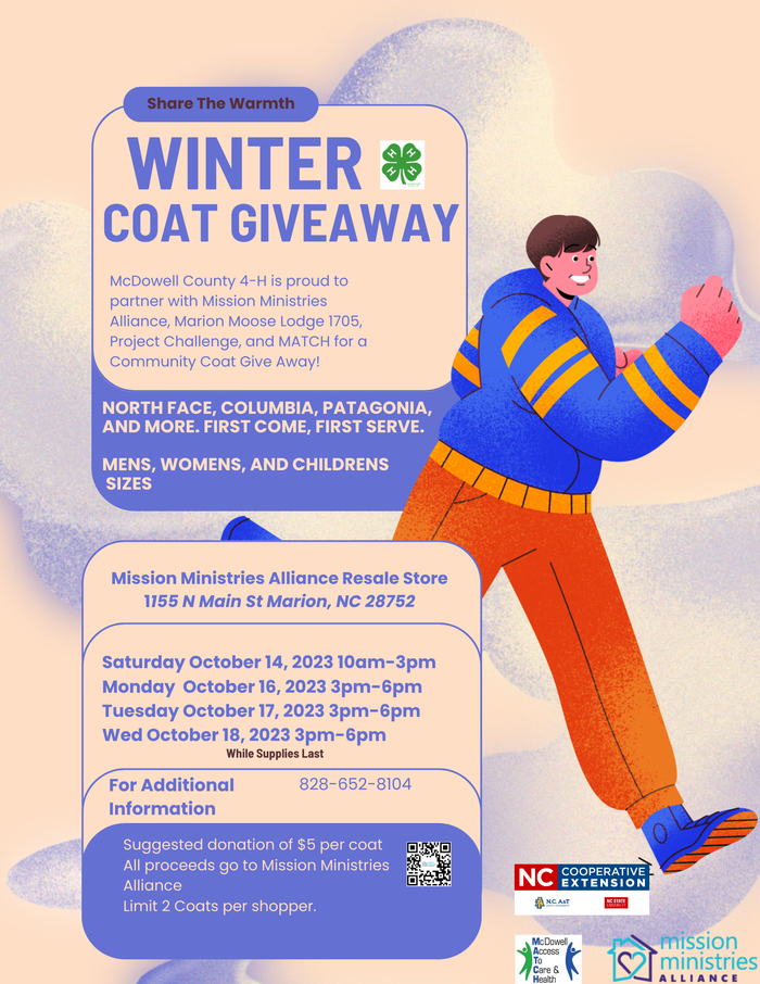 Coat Giveaway Flyer in English