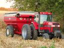 red tractor in the field