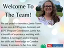 Welcome To The Team! Jamie Xenos, new 4‑H Program Assistant and JCPC Program Coordinator; portrait