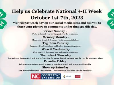 Celebrate Nathional 4-H Week with Currituck County
