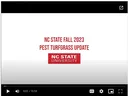 Title slide: NC STATE FALL 2023 PEST TURFGRASS UPDATE; NC State University logo