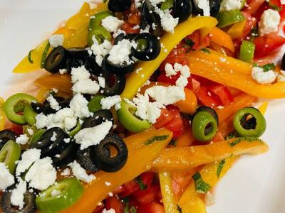 Tomato and Pepper Salad with Lime