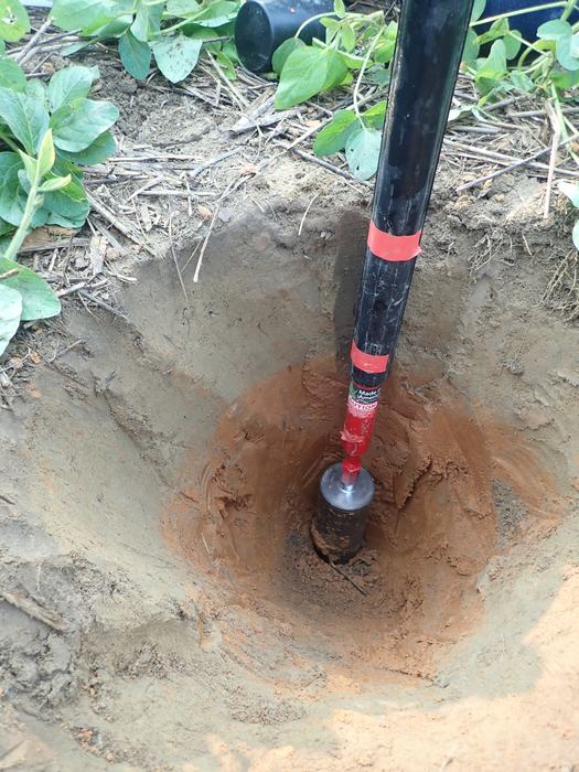 collecting a soil core