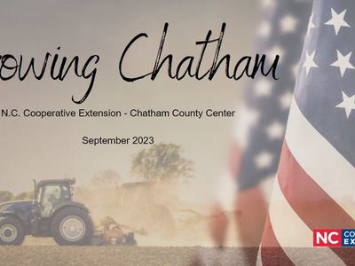 Growing Chatham; N.C. Cooperative Extension, Chatham County Center; Sept 2023; tractor