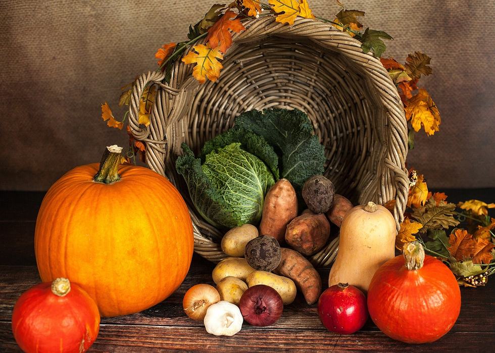 A Cornucopia of fall produce.