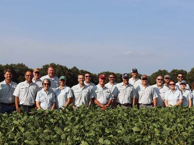National Extension soybean specialists visit NC State research Union County