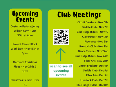 Caldwell County Newsletter Cover Page. Image links to upcoming events page. 