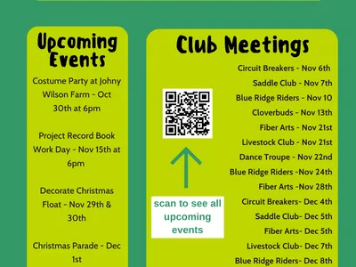 Caldwell County Newsletter Cover Page. Image links to upcoming events page. 