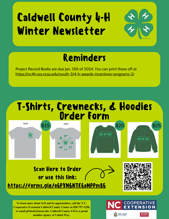 Hoodies and T Shirts Order Form