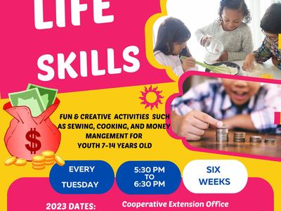 Wayne County 4-H Spin Club: Life Skills — sewing, cooking, money; Tuesdays 5:30–6:30 PM