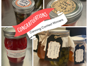 Jars of canned goods with banner reading "CONGRATULATIONS Canning Contest Winners"