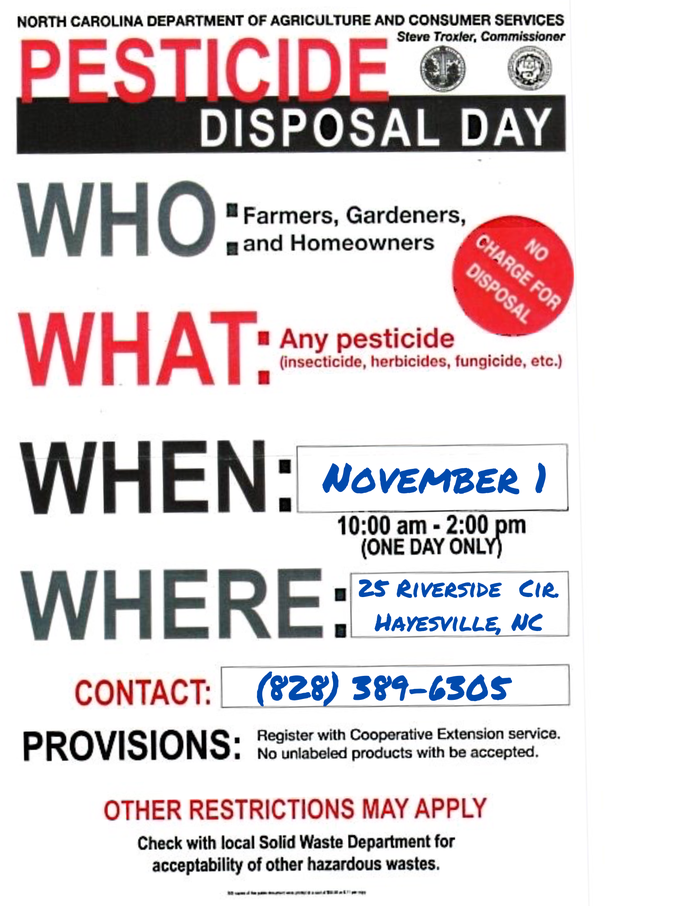 Pesticide Disposal Day Flyer