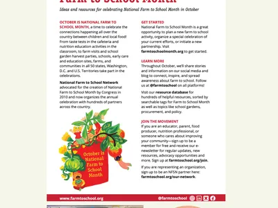 FCS News-October 2023 October is National Farm to School Month