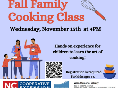 Flyer with program details and QR code