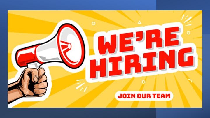 Graphic Text-We're Hiring, Join Our Team