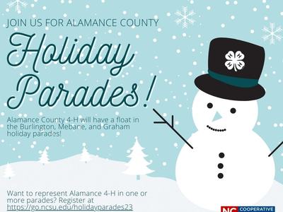 Alamance 4-H Holiday Parades