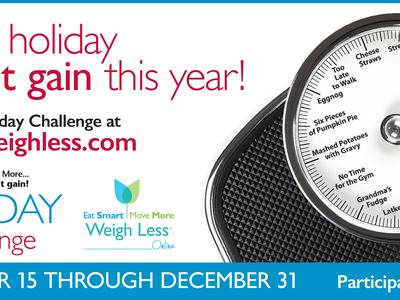 Avoid holiday weight gain — Join Holiday Challenge at esmmweighless.com Nov 15–Dec 31