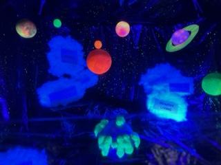 Fair booth Inside view of planets