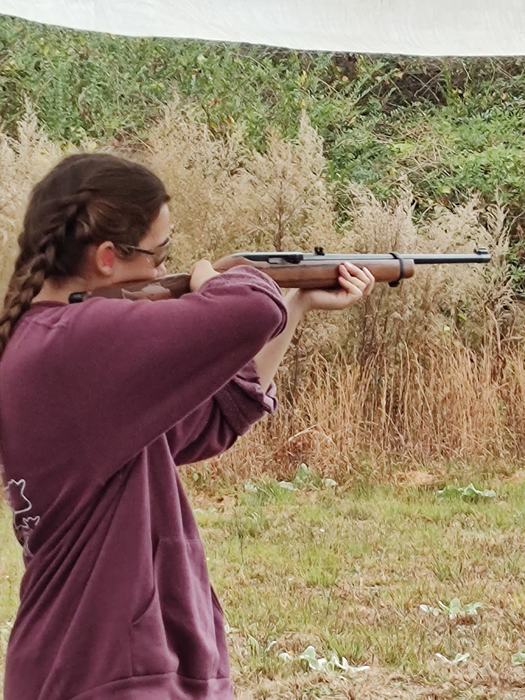 Sarah Beth shooting for marksmanship