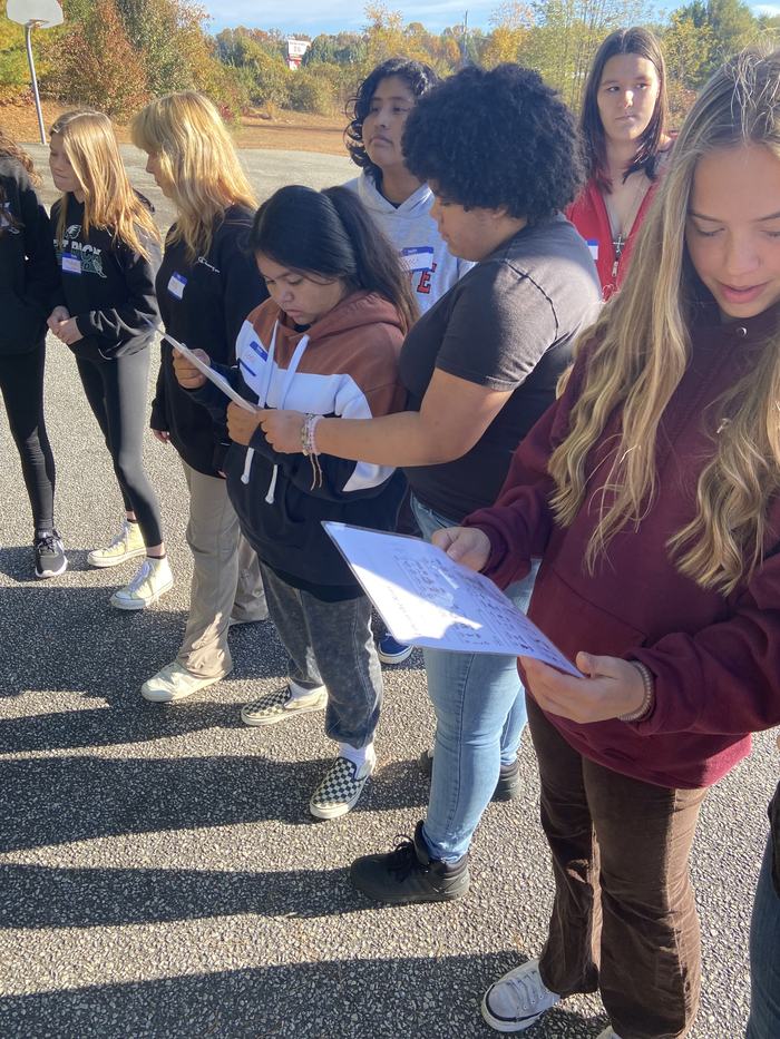 Students read handouts.