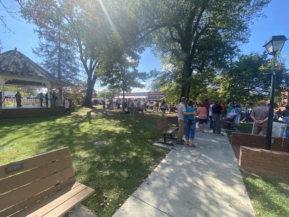 crowd in park