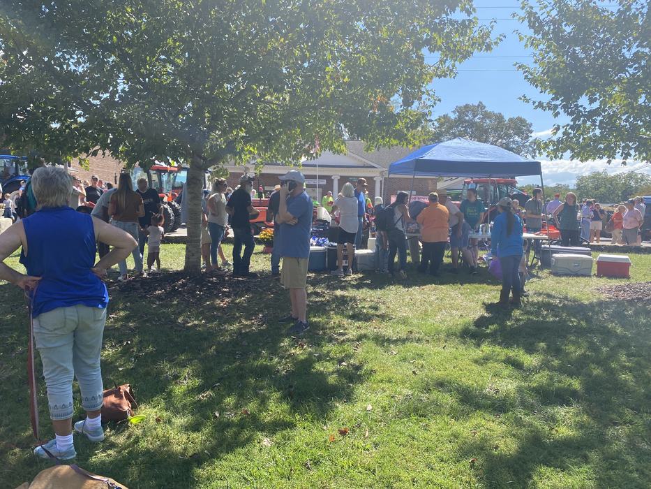 crowd and booths