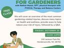 flyer for injury prevention in the garden