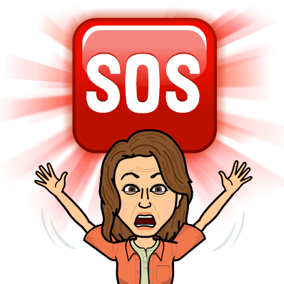 MAS Bitmoji with SOS sign
