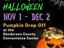 Green Your Halloween: Nov 1 - Dec 2 Pumpkin Drop-Off at Henderson County Convenience Center
