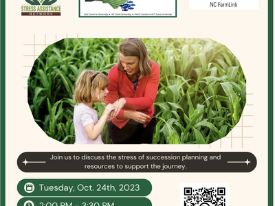 NC Farm Succession Planning webinar — Oct 24, 2023, 2–3:30 PM, Virtual
