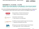 NC Winter Dairy Management Series — REAP $$$ for Energy Upgrades, Nov 15 10:30–1:45
