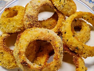 onion rings on plate