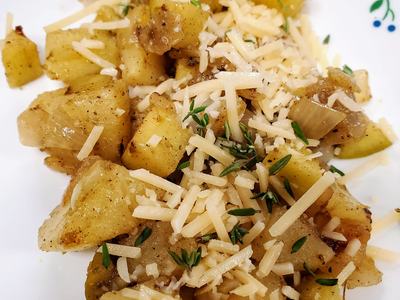 Pan Fired Potatoes with Apples