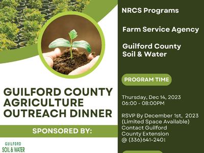 Flyer for Agriculture Outreach Event with information listed in paragraph below