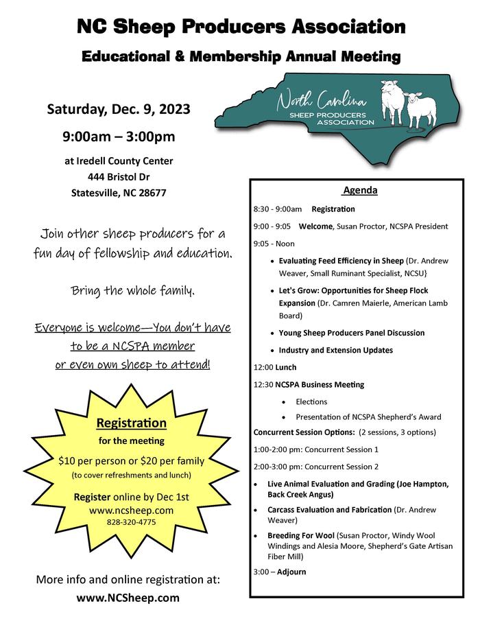 sheep producers meeting flyer