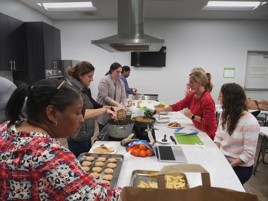 Staff cooking 