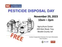Pesticide Disposal Day flyer — Nov 29, 2023, 10am–2pm; Agriculture Center, 200 Glen Road, Troy