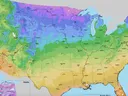 Picture of North America and the plant hardiness zones associated by geographic region.