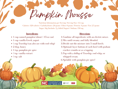 Pumpkin Mousse Recipe from ESMM